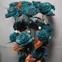subhajit Handicraft Blue Artificial Flowers Blue Rose Artificial Flower image 5