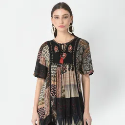 veldress Casual Regular Sleeves Printed Women Multicolor Top-picture-16