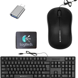 Mophonics Wired K20 Keyboard, Mouse, MousePad and C-OTG ( Set of 4). Combo Set-picture-20