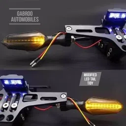 imad trading Adjustable Licence Plate Bracket Fits All Bike Tail Tidy With Led Light Bike Number Plate image 5