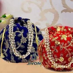 jivon Women Red, Blue Potli-picture-26