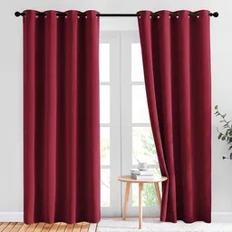 mistiva 213 cm (7 ft) Door Polyester Room Darkening Curtain (Pack Of 2)-picture-17