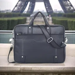 jairaj Men & Women Black Messenger Bag image 1