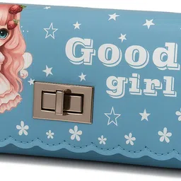 Pencil Pouch for Girls Boys and Kids School Stationery organizer Good Girl Art Artificial Leather Pencil Box-image-0