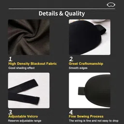 exwlza Sleeping Smooth Silk Travel Eye Mask/Blind Fold Meditation With Adjustable image 3