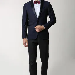 peter england Men Printed Single Breasted Casual Blazer image 5