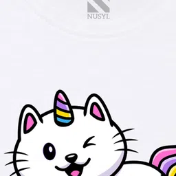 NUSYL Girls Pack of 3 Blue & Pink Printed T-shirt image 4