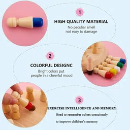 meejeek Wooden Memory Match Stick Chess Game Puzzle Game with Wooden Block Education Toy image 3