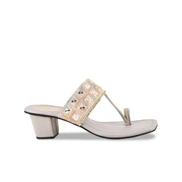 Shoetopia Girls Ethnic Embellished Block Heels image 3