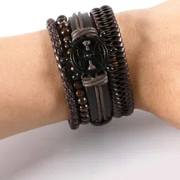 yellow chimes Leather Bracelet Set image 3