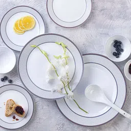 larah Pack of 35 Opalware Dinner Set, elegant way to serve dinner to your family or guests Starlight Dinner Set image 4