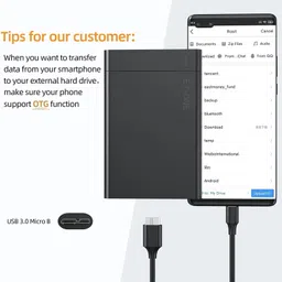 BTS Type C 1 m USB C to Micro USB B 3.0 Cable,10Gbps Speed External Hard Drive for Western Digital WD My Passport, Seagate, Toshiba Canvio, LaCie, etc, image 4