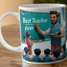 manorath best teacher ever with sir print mug Perfect Gift for Birthdays, Anniversaries & Ceramic Coffee Mug-picture-22