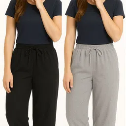 brand flex Women Black, Grey Capri-picture-38