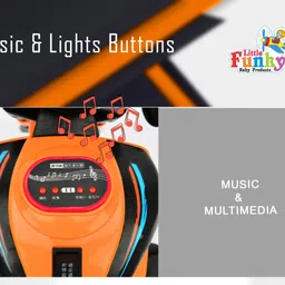 little funky Polo Battery Operated Foot Accelerator Ride On Bike With Multicolor Lights Bike Battery Operated Ride On image 3