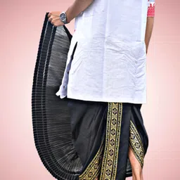 GOURI COLLECTIONS Ready To Wear Premium Quality Pant System Mayur Puchha Embellished Men Dhoti image 2