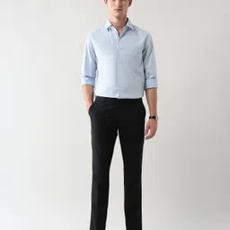 arrow Men Tapered Black Polyester Trousers image 3