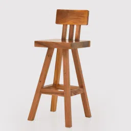 royaloak Ember Teak Bar Stool In Brown Colour image 3