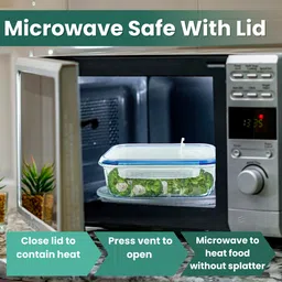 truly eco smart living retail Glass Storage Bowl 640ml Borosilicate Glass Container with Lid | Microwave & Oven Safe Air-Tight image 4