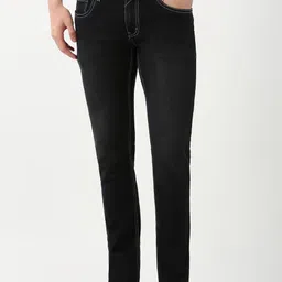 peter england Men Slim Mid Rise Black Jeans-picture-26