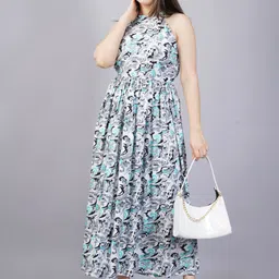 bhawanaprint Women Skater Grey Below Knee Dress-picture-20
