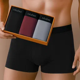 dasens Pack of 3 Solid Men Trunk-picture-12