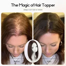 getvock 3 Clip Toppers Invisible Seamless Mini Volumizer Clip (Natural Black) Hair Extension image 3