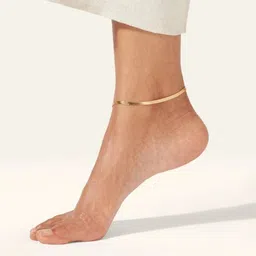 pyr fashion Anti Tarnish 18K Gold Snack Chain Stainless Steel Anklet Payal for Women Girls Stainless Steel Anklet-picture-11