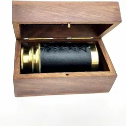 arn anstruments 6 Inch Brass Handed Telescope with Wooden Box for Navigation-Pocket Telescope Height Gauge image 2