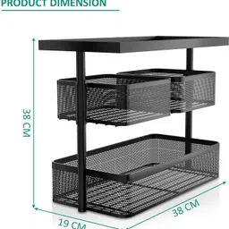 bazooka Multi-Functional Countertop Shelf for Kitchen Iron Fruit & Vegetable Basket image 2
