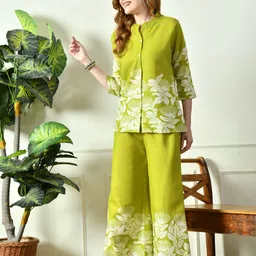 velvet vibe Shirt Palazzos Co-ords Set image 3