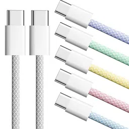 Punnkk USB Type C Cable 1 m Braided USB C to USB C Fast Charging Data Sync.Cable image 5