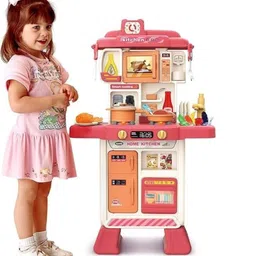 Kids' Deluxe 42-Piece Play Kitchen: Smart Cooking Fun & Lights RPT3-image-6