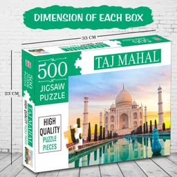 hello friend Taj Mahal 500-Piece Jigsaw Puzzles for Kids and Childrens – Ages 9+ image 5