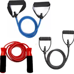 dr pacvu Set3|Single, Plastic Resistance Band Foam Skipping Rope Body Stretching,Exercise Fitness Accessory Kit Kit-picture-14