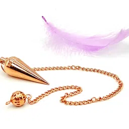 plus value Copper Plated Dowsing Pendulum for Professional Dowsers & Dowsing Tool - Free Dowsing Chart & Small Jute Bag Decorative Showpiece - 4 cm-picture-26
