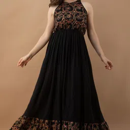 daevish Women A-line Multicolor Maxi/Full Length Dress-picture-13