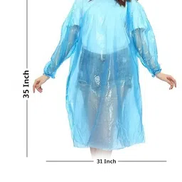 doeasy Disposable Pocket Size Easy to Carry Digi Raincoat Rain Guard Disposable | Emergency Rain Poncho with Hood Clear Raincoat (Free Size, Multicolour) image 3