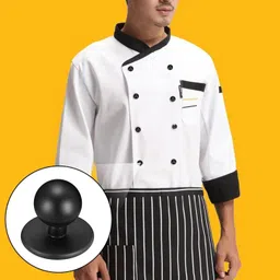 ibb Chef Choice Black Mushroom Chef Coat Buttons( Pack of 50) Nylon Buttons image 2