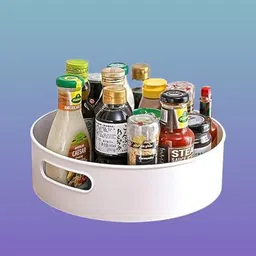 vaykoex Plastic circular Revolving Storage Plate – Residential & Cookhouse Storage Basket-picture-19