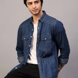 keshav srushti Men Regular Fit Solid Spread Collar Casual Shirt image 5