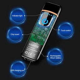 yaroh 10I_Touch Lighter USB Charging Finger Touch Cigarette Pocket Lighter Pocket Lighter image 2
