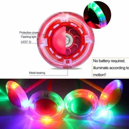 iris Skip Ball, Jump Ropes Sports Swing Ball & Hyun Dance Flash Kids Exercise Coordination Balance Hoop Jump Toy Upgraded Ankle Skip One-Legged Jumping Ring for Boys and Girls (2 Pcs) image 5