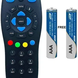 arhan Tata Sky Original for HD/SD Set Top Box Come with 2 AAA Remote Batteries TATA SKY Remote Controller image 1