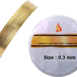 Metal wire for Jewelry making and other DIY Projects (0.3 mm, Gold)-image-41