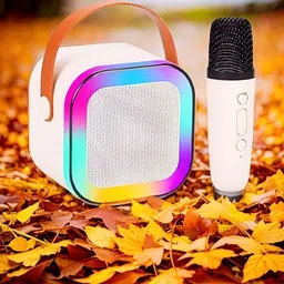 NHOUSE Karaoke Speaker K12: Party POP Wireless Bluetooth Speaker with Mic, RGB 53 9 W Bluetooth Speaker image 1