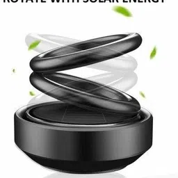 Solar Power Rotating Car Air Freshener Perfume, with Organic Fragrance (Black Plastic) Air Purifier (Pack of 1) Air Purifier-image-21
