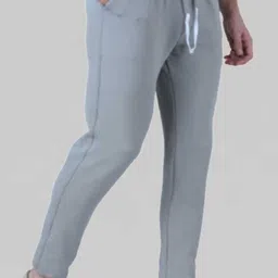 abdani Men Solid Black, Grey Track Pants image 4