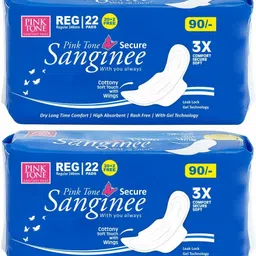 pink tone COTTON SOFT TOUCH WITH WINGS, DRY LONG TIME COMFORT, REGULAR 240 Sanitary Pad image 1