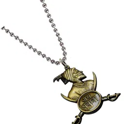 shiv jagdamba Chhatrapati Shivaji Maharaj Locket With Jay Bhavani Dhaal SPn005003 Alloy Pendant image 3